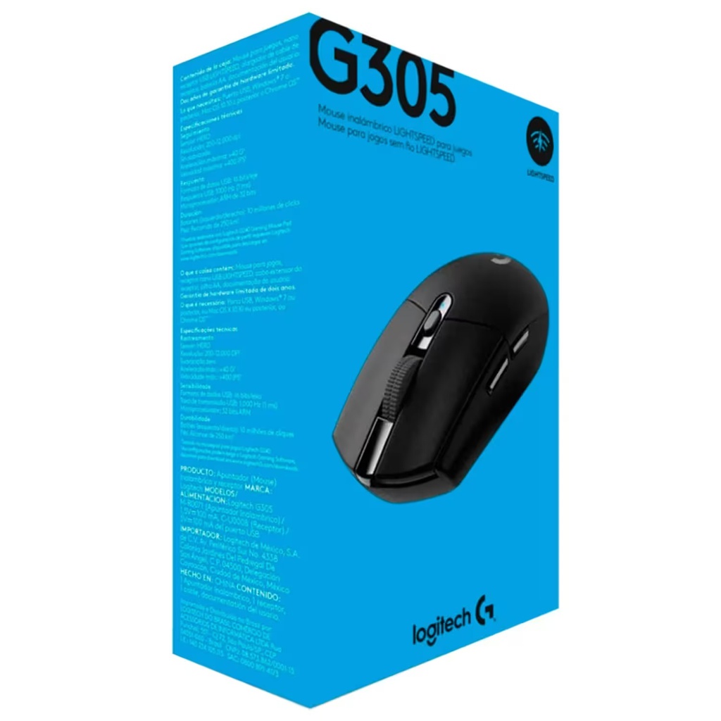 Mouse Gamer Logitech G305 Lightspeed 910-005281 12000 DPI Inalámbrico