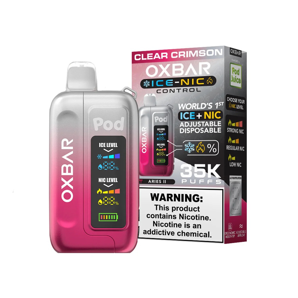 OXBAR 35K ICE+NIC CLEAR PRISM