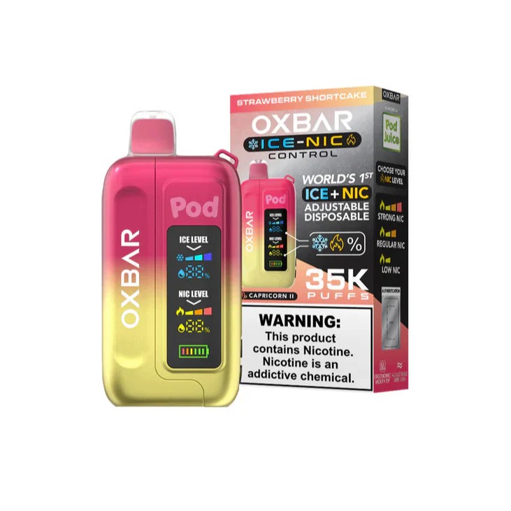 OXBAR 35K ICE+NIC STRAWBERRY SHROTCAKE